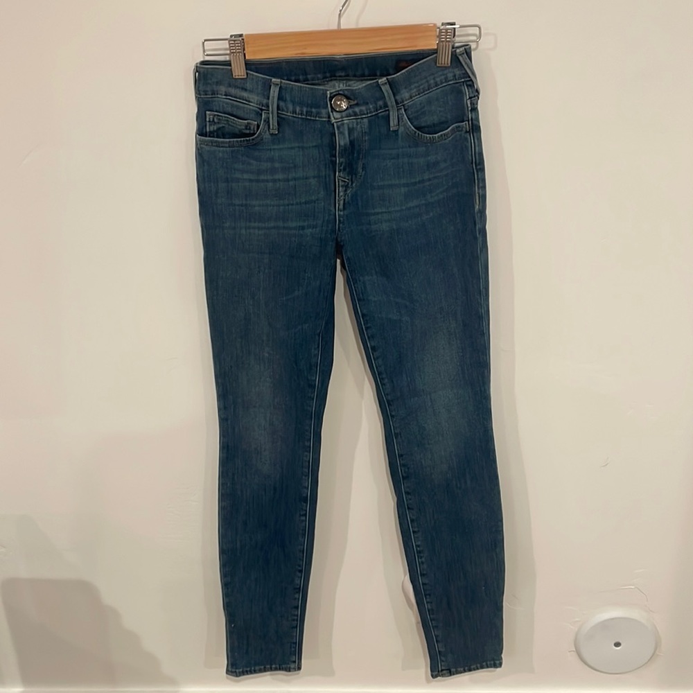 Size 25 light wash True Religion skinny jeans